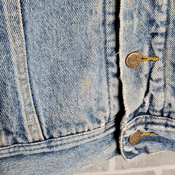 Storm Rider by Lee Vintage Denim Jean Jacket Blanket Lined Coat Men's Size L - Picture 6 of 16